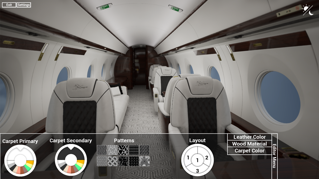 Airplane customization solution